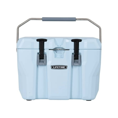 Lifetime 28 qt Bear-Resistant Camping Cooler, Premium High Performance, Ice Retention, Hard Cooler, 20 Can Capacity, Sky Blue (91020)