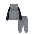 thumbnail image 2 of Boys 4-7 Nike Colorblock Therma-FIT Jacket & Pants 2-Piece Set Color: Black Red Heather Size: 6, 2 of 4