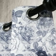thumbnail image 4 of Ambesonne Shabby Flora Grommet Curtain, Garden Spring Roses, 50" x 63", Blue Grey and White, 4 of 6