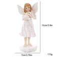 thumbnail image 4 of Estatuas de ángeles de hadas de resina de 15 cm con cordero para decoración del hogar, 4 of 4