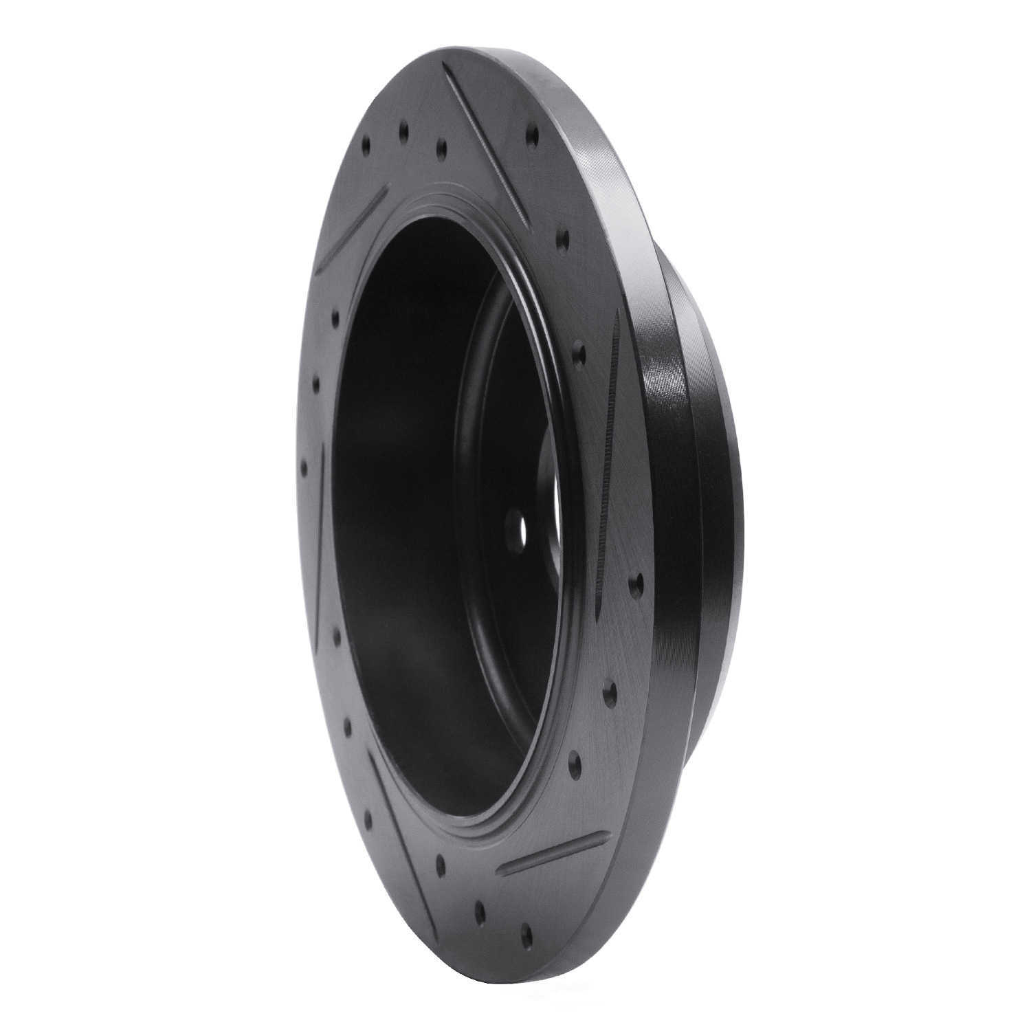 Dynamic Friction Company 633-56015L DFC Brake Rotor - Drilled And Slotted - Black
