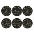 thumbnail image 2 of Bingfone Vintage Wasp and Florals Leather Drinks Coasters with Set of 6,Suitable for Home Kitchen,Coffee Cup Coasters Home Gift, 2 of 9