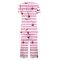 thumbnail image 5 of CAZOFW Womens Pjs,2 Piece Short Sleeve Top,Capri Pant,Loose Soft Home Lounge Sleepwear Sizes S-3X, 5 of 6