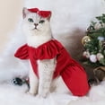 thumbnail image 1 of CBFFDC Robe pour Chien Costume de Noël Élégant Jupe Rouge avec Coiffe pour Chien Princesse, 1 of 6