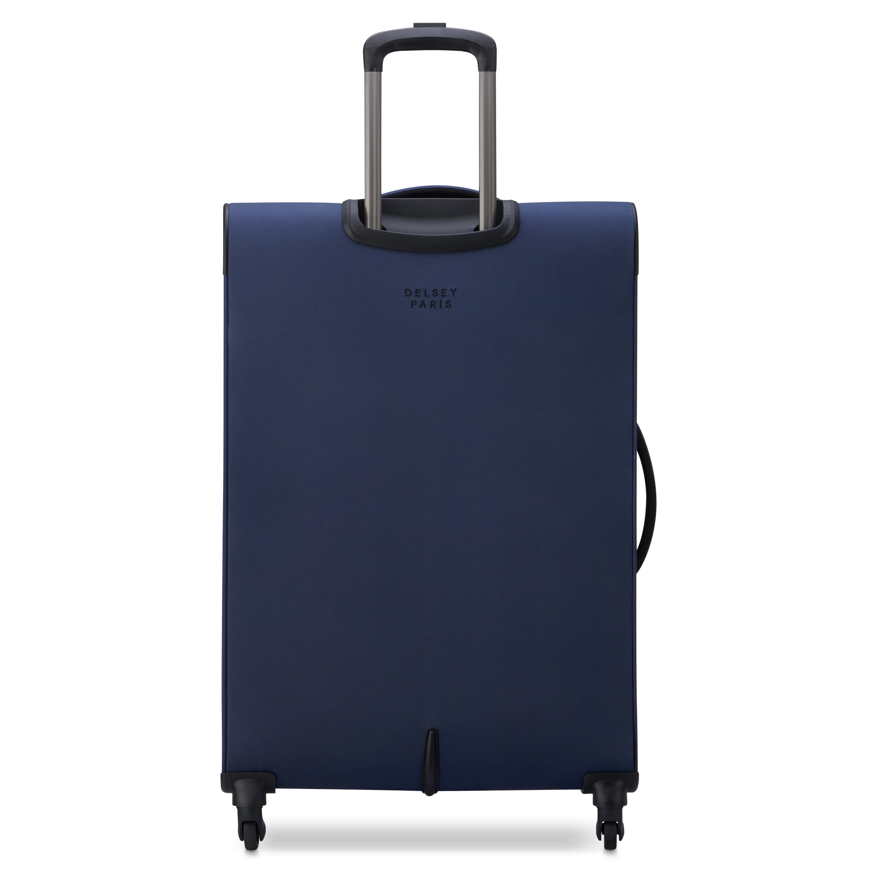 United Colors of Benetton x Delsey Paris, Ribbed Softside 27" Large Checked Expandable Spinner Luggage, Navy
