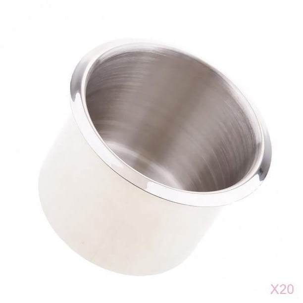 Portavasos Empotrado de material acero Inoxidable De 20 Piezas 68 Mm Para
