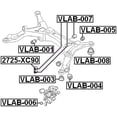 thumbnail image 2 of Febest REAR CROSSMEMBER BUSHING # VLAB-008 OEM 9465975, 2 of 2