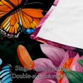 Colorful Flying Butterfly Warm Cozy Throw Blanket Microfiber Fleece