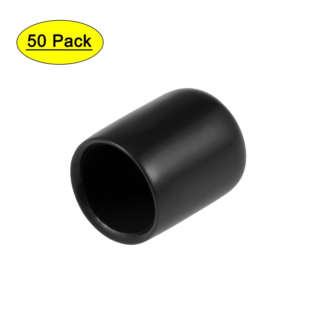 23 x 12 mm Black Rubber Screw Thread Protector Industrial Supplies Set of 50 