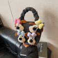 thumbnail image 3 of Bolso de lona con diseño de muñeca de dibujos animados para mujer, nuevo bolso de mano de lona de nicho, bonito bolso de mensajero de hombro con muñeca, 2025, 3 of 5