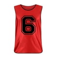 thumbnail image 1 of Zhuashum Hauts Garçons 3-9 Ans Printemps Col Rond Sans Manches Motif Chiffres Débardeur Doux Sortie Mignon Hauts Rouge, 1 of 4