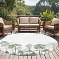 thumbnail image 4 of Round Rugs 5Ft, Watercolor Green Round Area Rug Washable Indoor Throw Carpet, Botanical Pine Tree Soft Non Slip Circle Rug for Cabinet Bathroom Home Decor Aesthetic, 4 of 8