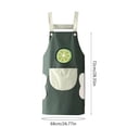 thumbnail image 3 of Delantal de cocina de lona impermeable y resistente al aceite con lazos ajustables y bolsillo para teléfono para cocinar, hornear y limpiar - Verde,Vsgery, 3 of 8