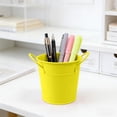 thumbnail image 5 of Leodye 1PCS Mini Iron Bucket Flower Pot with Double Ears Desktop Pen Holder Storage Box Cute Study Desk Decor for Home and office Use -5.9 * 4.5 * 4.3 in, 5 of 6