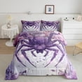 thumbnail image 2 of Feelyou Dreamy Purple Spider Bedding Comforter Set, Romantic Rose Flower Twin Comforter Sets, Couple Anniversary Reversible Bedding Set, Super Cozy Room Decor, 2 Pieces, 2 of 8