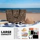 thumbnail image 5 of Fotbe Coffee pots Bolsa de Viaje para Playa - Resistente al Agua, Bolsa Tote de Gran Capacidad y Ligera con 7 Bolsillos para Mujeres y Hombres, 5 of 7