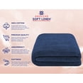 thumbnail image 4 of American Soft Linen Luxury 40x80 Oversized Bath Sheet, 100% Cotton XL Turkish Bath Sheet Towel, Navy Blue, 4 of 10