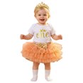 thumbnail image 4 of mgoYE Baby Girl Half 1st Birthday Outfit Romper Tutu Skirt Cake Smash Photo Shoot, 4 of 4