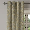 thumbnail image 3 of Ambesonne Vintage Grommet Curtain, Flourishing Floral Art Deco, 50"x63", Mustard and Dark Grey, 3 of 5