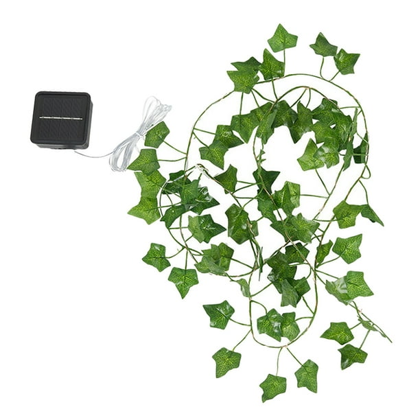 KAKOWELY Guirnalda de luces solares de ratán con hojas, luces de hadas para jardín, exteriores, hogar, césped y patio.