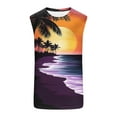 thumbnail image 5 of BiZtdJrK Mens Beach Summer Tank Tops Funny Palm Tree Graphic Tees Vacation Muscle Sleeveless Shirts Orange XL mens gifts, 5 of 6