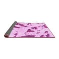 thumbnail image 2 of Ahgly Company Indoor Round Abstract Pink Modern Area Rugs, 5' Round, 2 of 4
