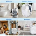 thumbnail image 6 of Miaocao Pop Up Laundry Hamper, 70L Collapsible Mesh Laundry Basket with Side Pocket, Foldable Dirty Clothes Hamper with Sturdy Reinforced Handles for Home Dorm Bedroom Travel Bathroom Storage, Black, 6 of 7