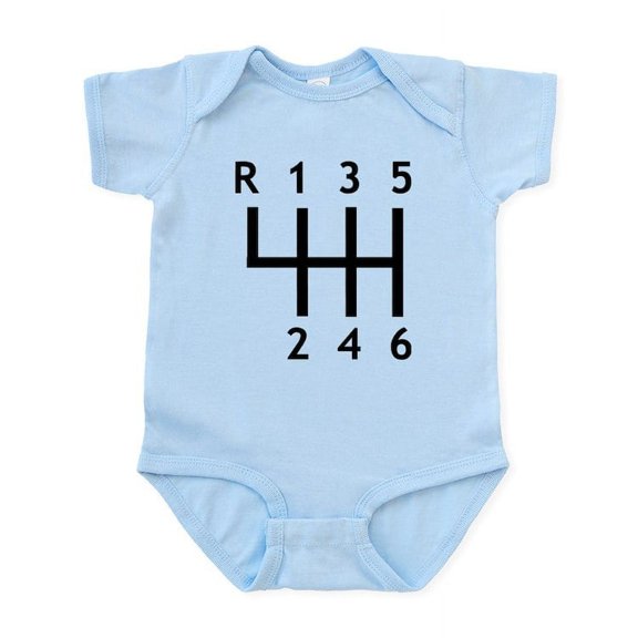 CafePress - Gearshift Race Infant Bodysuit - Baby Light Bodysuit, Size Newborn - 24 Months