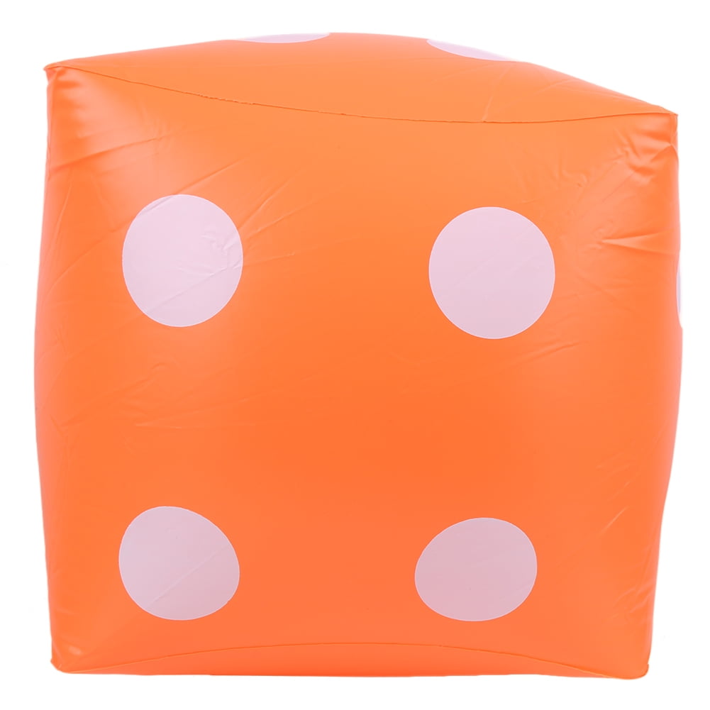 Elastic Dice, Inflatable Dice, Dice Toy Pool Party Supply For Game Party Orange