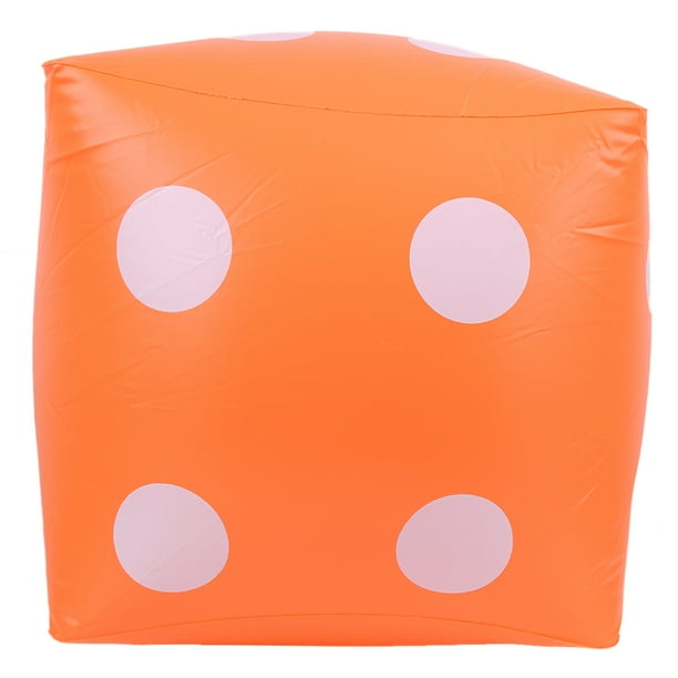 Elastic Dice, Inflatable Dice, Dice Toy Pool Party Supply For Game Party Orange