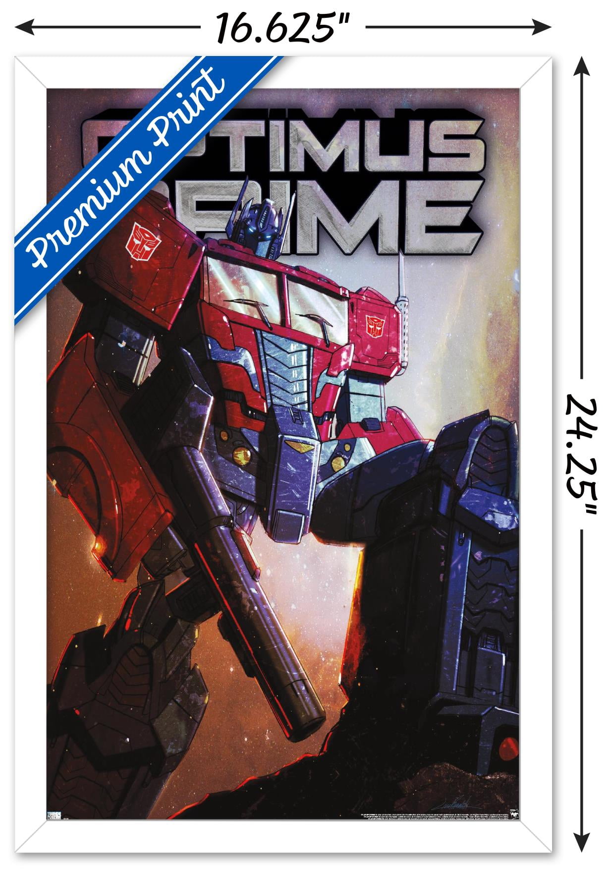 Hasbro Transformers - Optimus Prime Wall Poster, 14.725" x 22.375" Framed