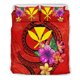 thumbnail image 5 of Juego de Cama Polinesio - Hawaii Juego de Funda Nórdica Floral con Sello Rojo, 5 of 6