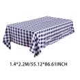 thumbnail image 3 of Mantel Adzgya a cuadros rectangular de poliéster lavable, ideal para cenas al aire libre, picnics y fiestas (azul marino y blanco), 3 of 3