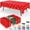 Christmas Snowflake, variant on decorUhome Disposable Christmas Tablecloth - 6 Pack, 54 x 108 inch Decorative Rectangular Table Cover, Waterproof Plastic Tablecloth, Red & White