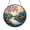 Stained Glass 5.9 Inch, variant on Japanese River Stained Glass Suncatcher with Flowing Water Landscape, Round Window Hanging Scenic Decor