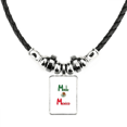 thumbnail image 1 of cactus de la bandera mexicana collar a mano colgante de cuerda de cuero Unbranded M, 1 of 3