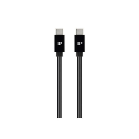 UPC: 0889028130711 | Monoprice Charge and Sync USB 2.0 Type-C to Type-C Cable – 10 Feet – Black  TPE Jacket  Up to 3A/60W  Up to 480 Mbps – Select Series