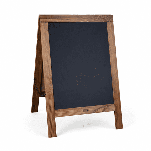 20x30 Rustic Brown Solid Pine Wood Double-Sided Magnetic A-Frame Chalkboard Sign