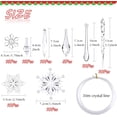 thumbnail image 2 of 85 PCS Decoración navideña Acrílico Copo de nieve Carámbanos Árbol de Navidad Carámbano Copo de nieve con adornos de línea de cristal Conjunto para decoraciones de fiesta de Navidad Xemadio LRWJ1038, 2 of 5