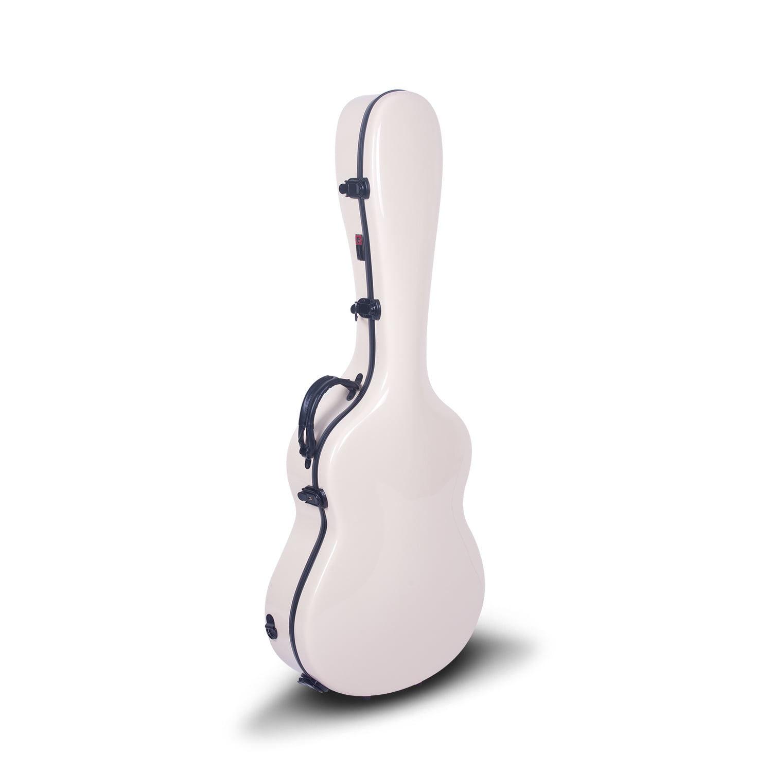 Crossrock Classical Guitar Case Fiberglass Hardshell CRF1000CWT Backpack Style for 4/4 Full Size in White