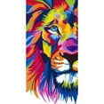 thumbnail image 3 of Goodrich, Chelsea 11x18 Black Modern Framed Museum Art Print Titled - Colorful Lion Portrait, 3 of 5
