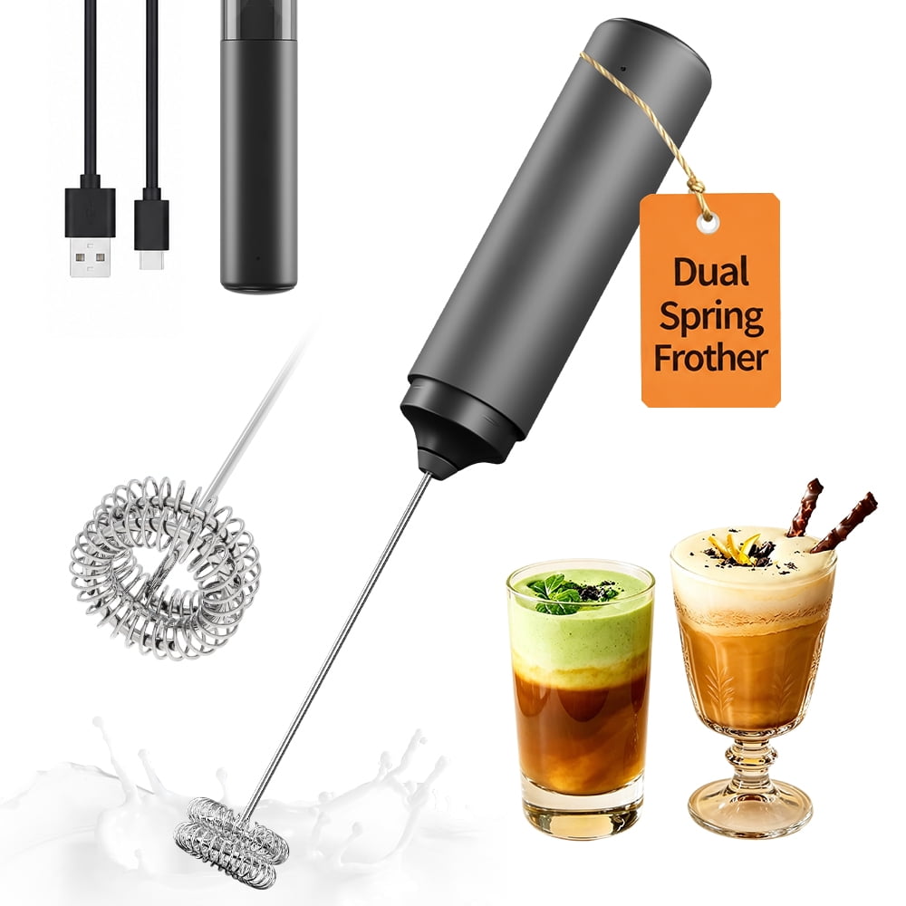 Knox Gear Handheld Milk Frother, Battery Operated Coffee Foam