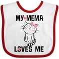 thumbnail image 3 of Inktastic My Mema Loves Me Girls Girls Baby Bib, 3 of 4