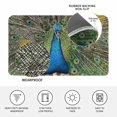 thumbnail image 4 of Peacock Feathers Doormat Outdoor Entrance 20"x31.5", Contemporary Aesthetic Art Absorb Moisture Dirt Door Mats, Non-Slip Rubber Backing Floor Mats Indoor, Low-Profile Front Door Rugs, 4 of 9