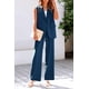 thumbnail image 5 of Conjunto PRETTYGARDEN Chaleco sin Mangas Pantalones Palazzo Azul Oscuro M, 5 of 8