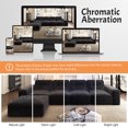 thumbnail image 6 of 144" Oversized Modular Sectional Sofa, Deep Seat Chenille Cloud Couch with Chaise, L-Shaped Sparkling 5 Seat Sofa Couch for Living Room, Black, 6 of 7