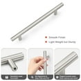thumbnail image 3 of knobelite 12 Pack 160mm(6.3inch) Hole Centers Cabinet Handles Stainless Steel Kitchen Cabinet Door Handles and Pulls Cabinet Knobs Length 224mm(8.8inch) Brushed Nickel, 3 of 6