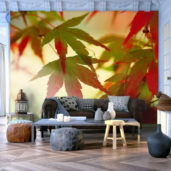 Tiptophomedecor Landscape Wallpaper Wall Mural - Colourful Leaves