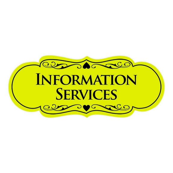 Signs ByLITA Designer Information Services Sign (Yellow / Black) - Large