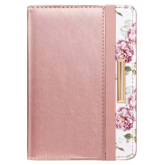 Porte-passeport Couverture de Voyage Blocage RFID Couverture de Passeport Mignon Mince Portefeuille de Passeport avec Bande Élastique pour Femmes